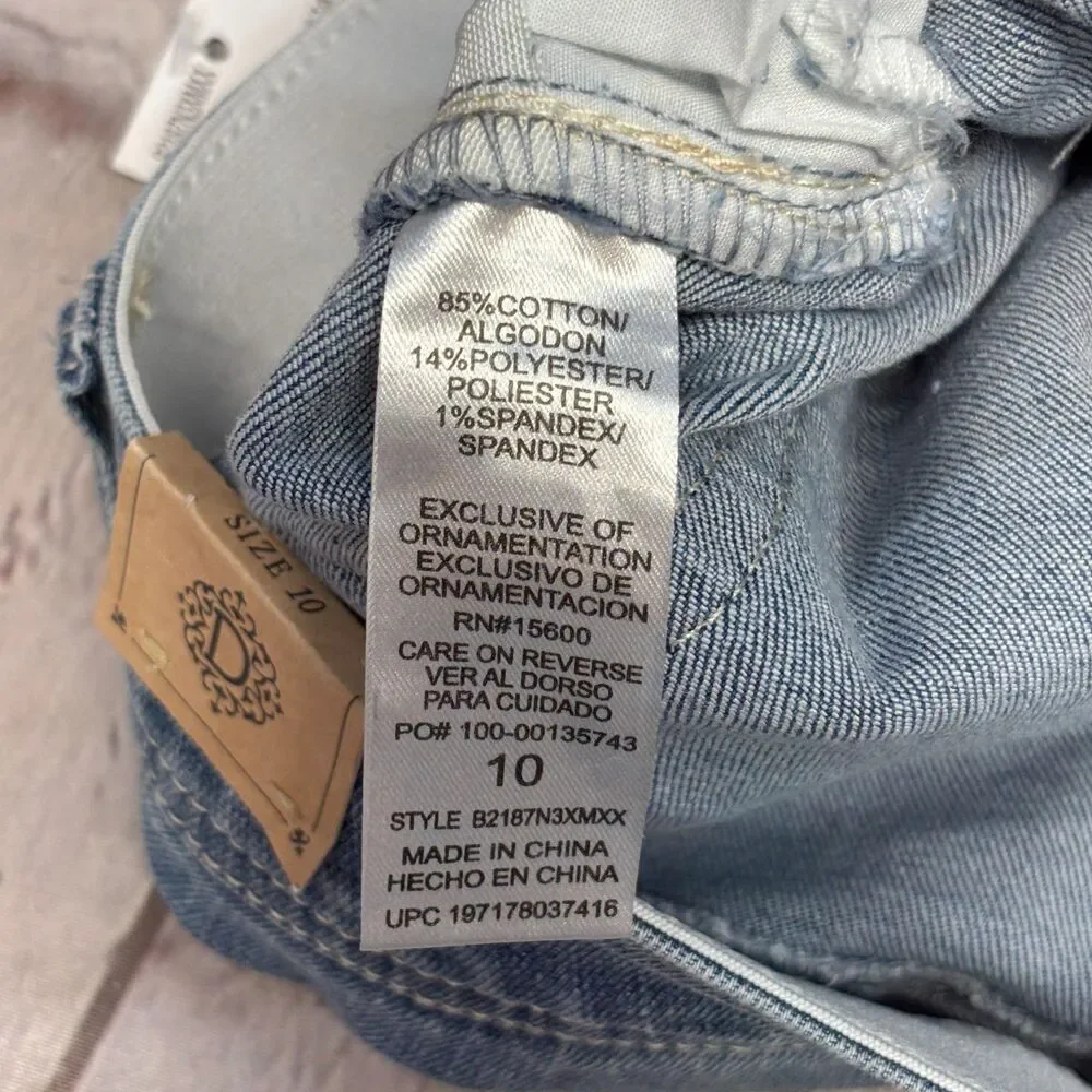 NWT Democracy Women Freedom Ankle Skimmer Jeans Size 10 Blue Denim C093 -18